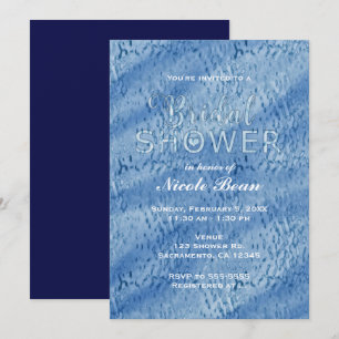 Invitation de douche de nuptiale bleue aux gouttes