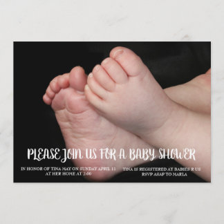 Invitation de douche de pieds de bébé
