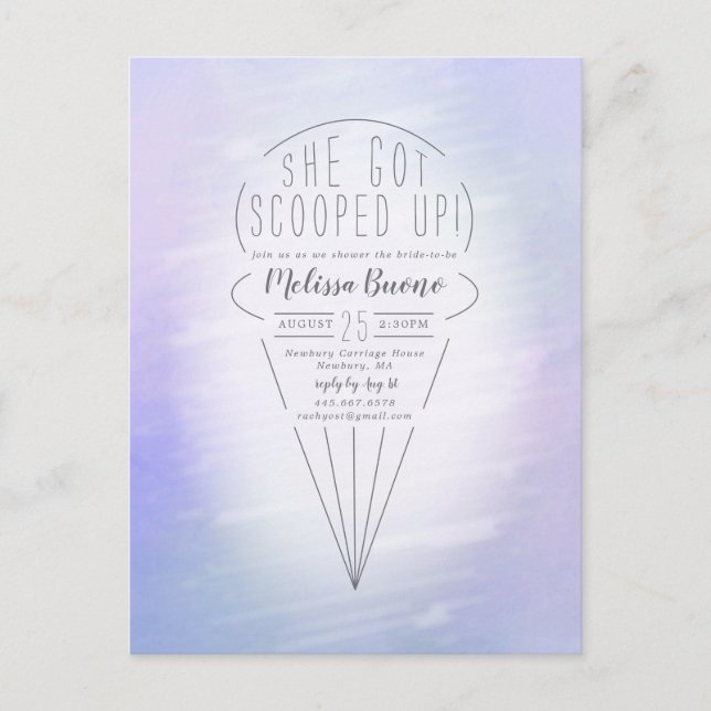 Invitation de douche de thème de crème glacée rama (Devant)