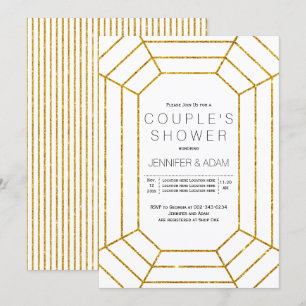 Invitation de douche du couple mariage en diamant
