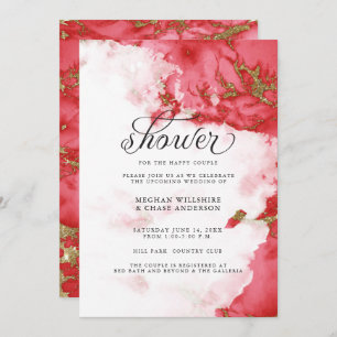 Invitation de douche   Géographie d'aquarelle de c