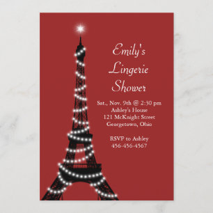 Invitation de douche Lingerie Paris Lights