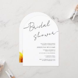 Invitation de douche nuptiale Aquarelle Tournesol