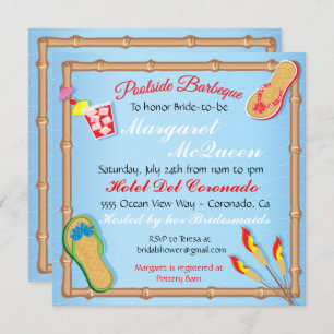 Invitation de douche nuptiale au bord de la plage