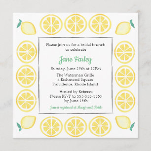 Invitation de douche nuptiale avec accent vert