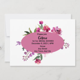 Invitation de douche nuptiale avec texte modifiabl