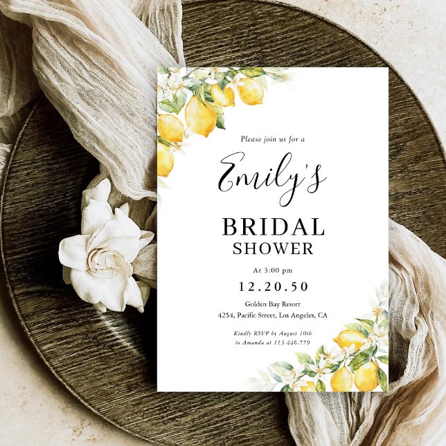 Invitation de douche nuptiale Citrus vert citron (Créateur téléchargé)