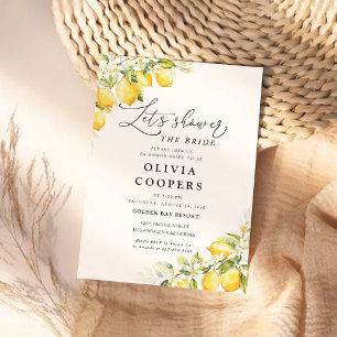 Invitation de douche nuptiale Citrus vert citron