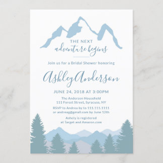 Invitation de douche nuptiale de la forêt Blue Mou