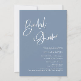 Invitation de douche nuptiale Denim/Dusty Blue Boh