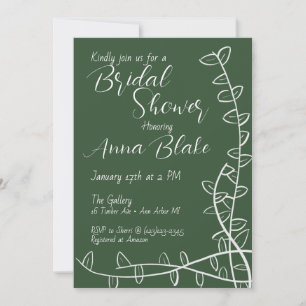 Invitation de douche nuptiale - design verdoyant