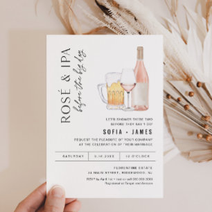 Invitation de douche nuptiale EVERLEIGH Rose et IP