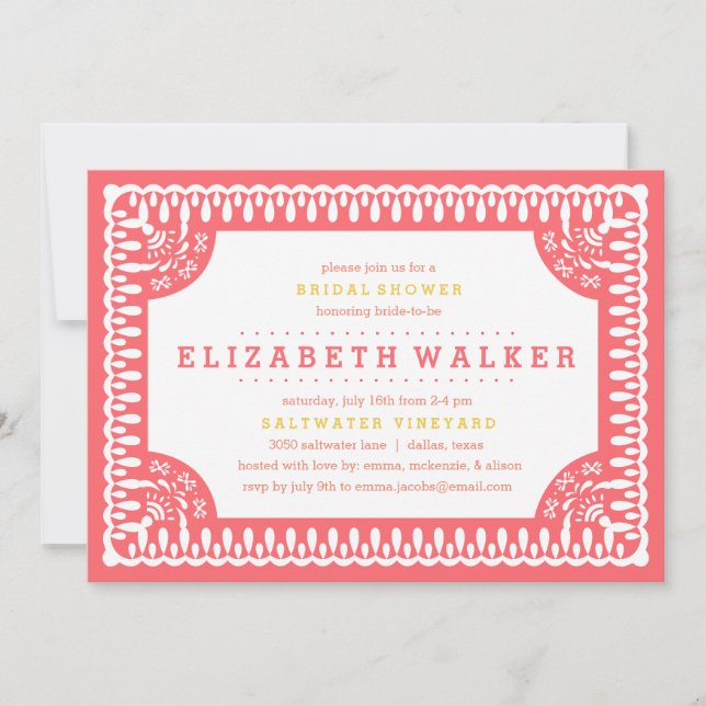 Invitation de douche nuptiale | Fiesta Olé (Devant)