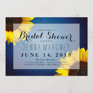 Invitation de douche nuptiale - Fleurs de soleil e