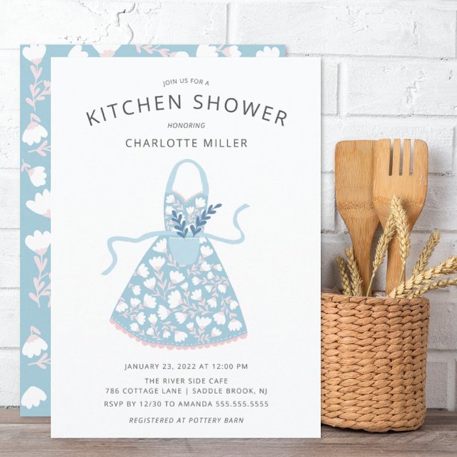 Invitation de douche nuptiale Floral Apron Kitchen (Créateur téléchargé)