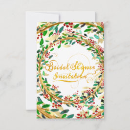Invitation de douche nuptiale Floral Gold Parties 