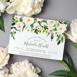 Invitation de douche nuptiale florale Alabaster