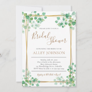 Invitation de douche nuptiale Folio avec bordure o