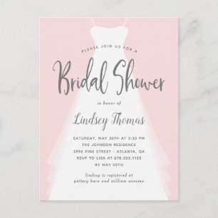 Invitation de douche nuptiale Gown moderne