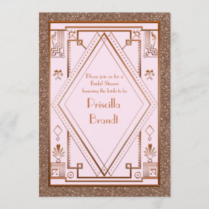 Invitation de douche nuptiale, grand Gatsby, parti