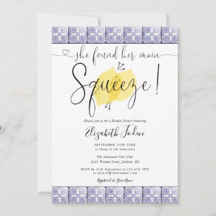 Invitation de douche nuptiale Main Squeeze Lemons 