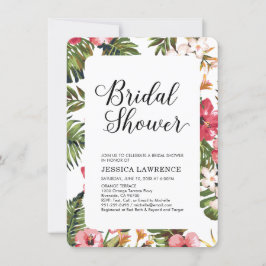 Invitation de douche nuptiale Mariage tropicale mo