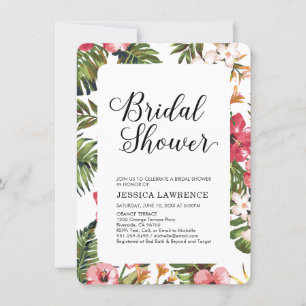 Invitation de douche nuptiale Mariage tropicale mo