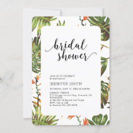 Invitation de douche nuptiale Mariage tropicale mo
