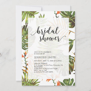 Invitation de douche nuptiale Mariage tropicale mo
