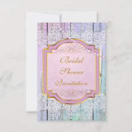 Invitation de douche nuptiale Monnaie bleu & dente