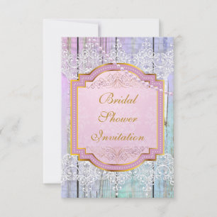 Invitation de douche nuptiale Monnaie bleu & dente