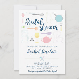 Invitation de douche nuptiale - Pastel Thème de cu