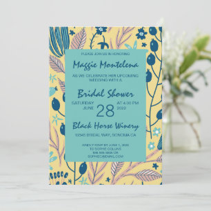Invitation de douche nuptiale peinte moderne