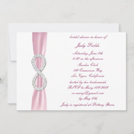 Invitation de douche nuptiale rose Diamond Infinit