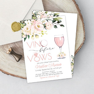 Invitation de douche nuptiale RoseGold Vino avant 