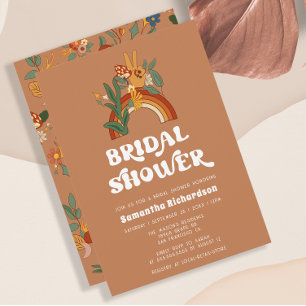 Invitation de douche nuptiale Super Retro Rainbow