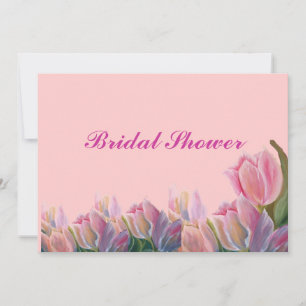 Invitation de douche nuptiale - TULIPS ROSE