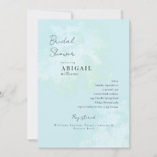Invitation de douche nuptiale Turquoise moderne