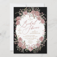 Invitation de douche nuptiale vintage Fleurs d'ant