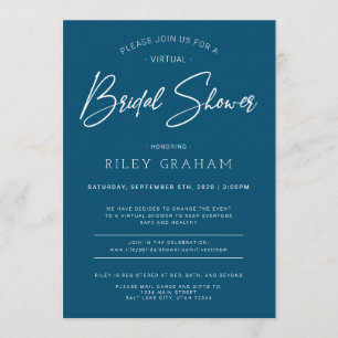 Invitation de douche nuptiale virtuelle Marine