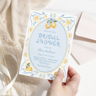 Invitation de douche nuptiale Whimsical citron Blu