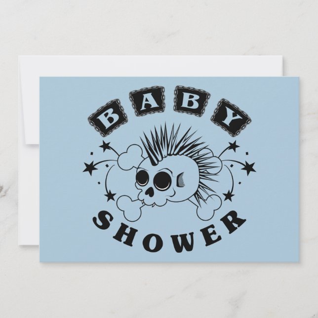Invitation de douche pour bébé garçon (Devant)