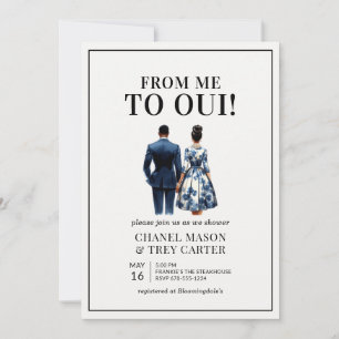 Invitation de douche pour couples afro-américains