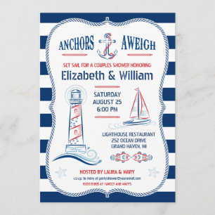 Invitation de douche pour couples nautiques