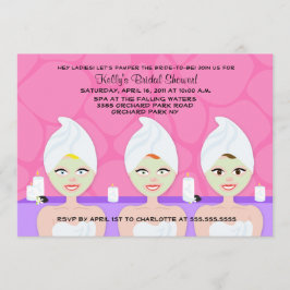 INVITATION DE DOUCHE spa BRIDAL rose / violet