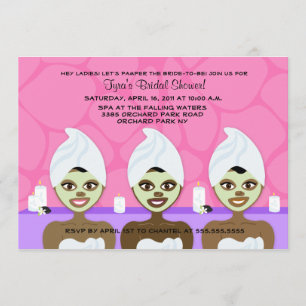 INVITATION DE DOUCHE spa BRIDAL rose & violet