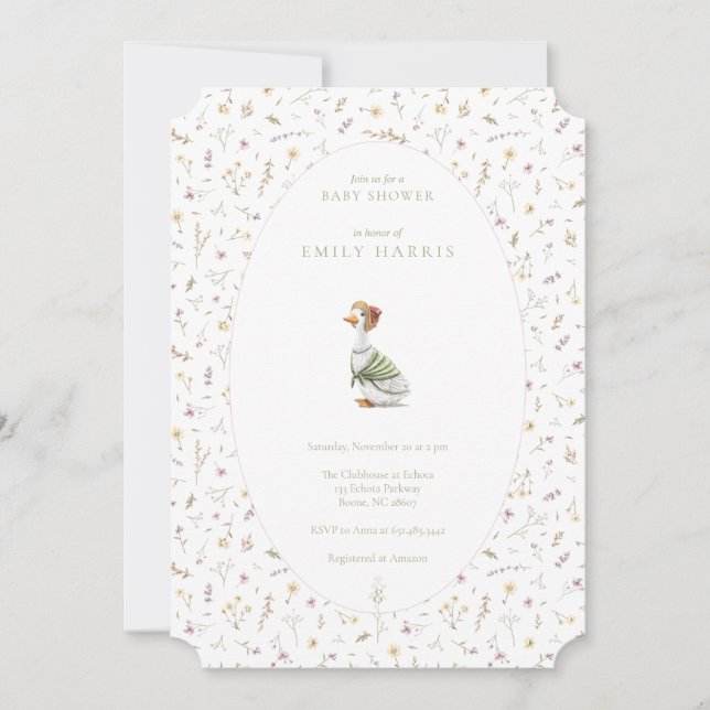 Invitation de douche - storybook rose (Devant)