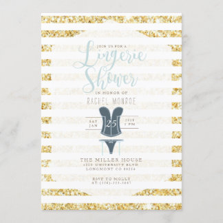 Invitation de douche vintage Lingerie Glam