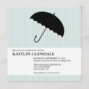 Invitation de douches nuptiales avec parapluie