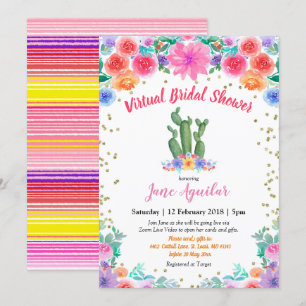 Invitation de douches nuptiales virtuelles de Cact